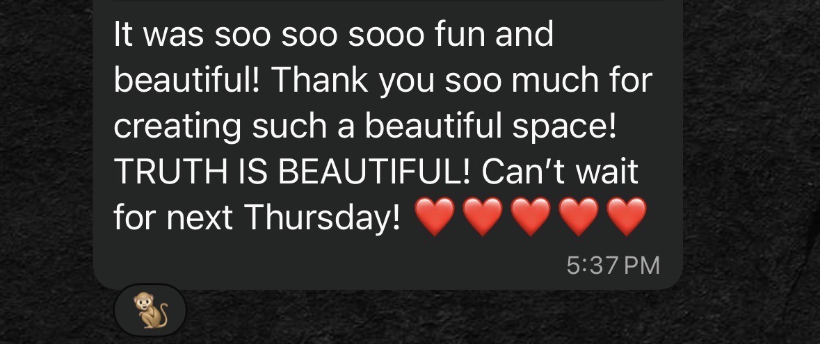 Text message: soo soo sooo fun and beautiful
